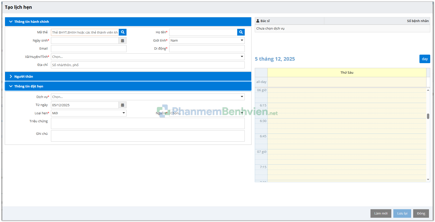 Đặt lịch hẹn theo chuyên khoa mắt